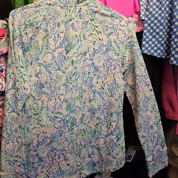 Lilly Pulitzer | Tops | Lilly Pulitzer Skipper Popover So A Peeling Pullover 12 Zip 652ab348fb73043f30363701